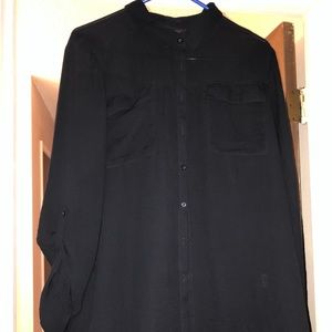 A.N.A XL Black Button Up Shirt